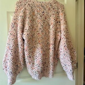 Cozy Pink Speckled Knit Women's Sweater